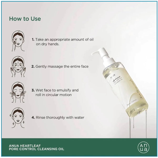 Anua Heartleaf Pore Control Cleansing Oil 200ml - www.Kskin.ie
