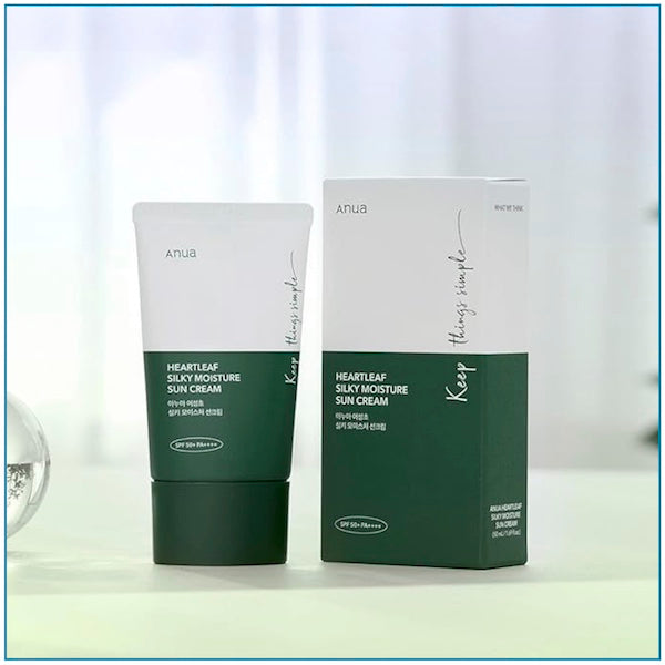 Anua Heartleaf Silky Moisture Sunscreen 50ml - www.Kskin.ie