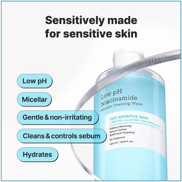 COSRX Low pH Niacinamide Micellar Cleansing Water - www.Kskin.ie