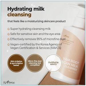 Isntree Yam Root Vegan Milk Cleanser - www.Kskin.ie
