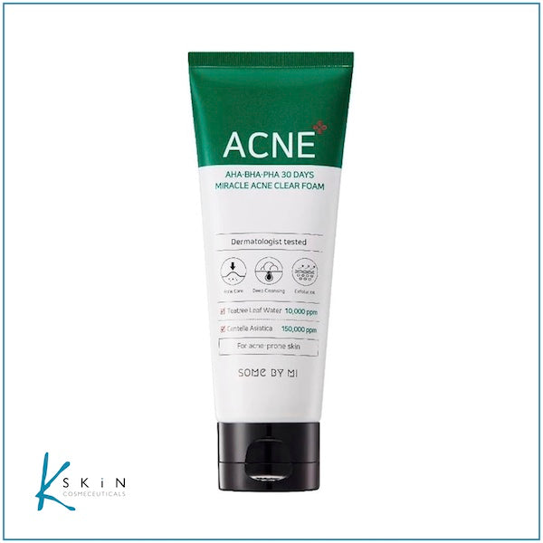 SOME BY MI AHA.BHA.PHA 30 Days Miracle Acne Clear Foam - www.Kskin.ie