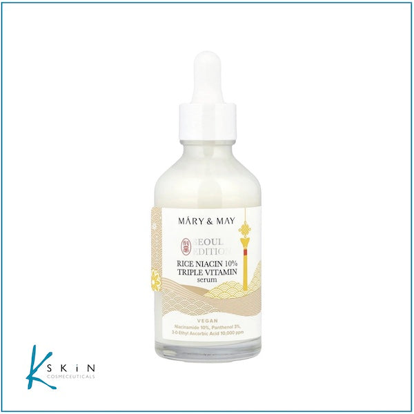 MARY & MAY Rice Niacin 10% Triple Vitamin Serum Seoul Edition (80ml) - www.Kskin.ie