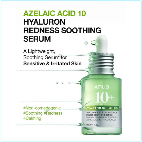 Anua Azelaic Acid 10 Hyaluron Redness Soothing Serum - www.Kskin.ie  