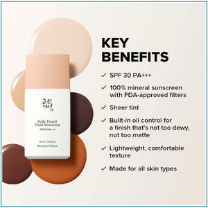 Beauty of Joseon Daily Tinted Fluid Sunscreen SPF30 PA+++ 50ml - www.Kskin.ie  