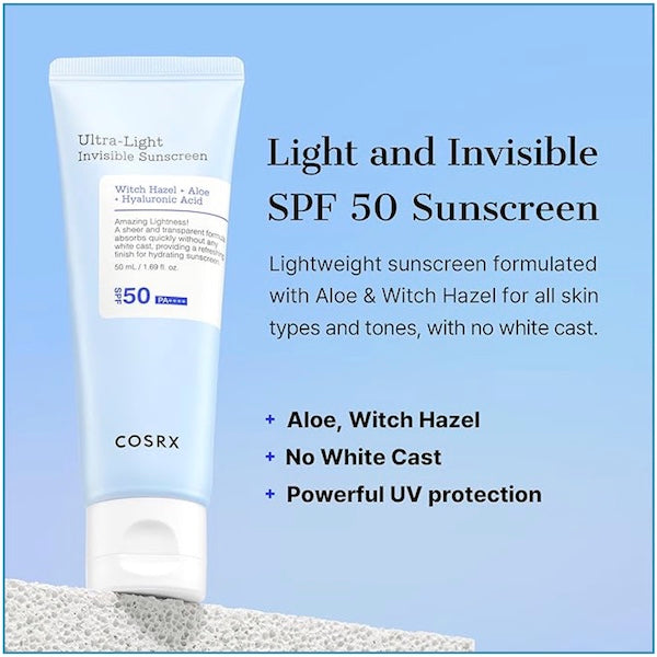 COSRX Ultra Light Invisible Sunscreen 50ml - www.Kskin.ie  