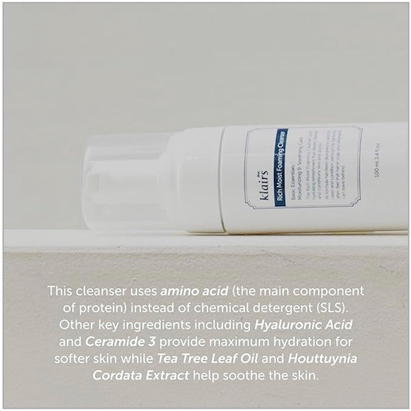 dear klairs Rich Moist Foaming Cleanser - www.Kskin.ie  