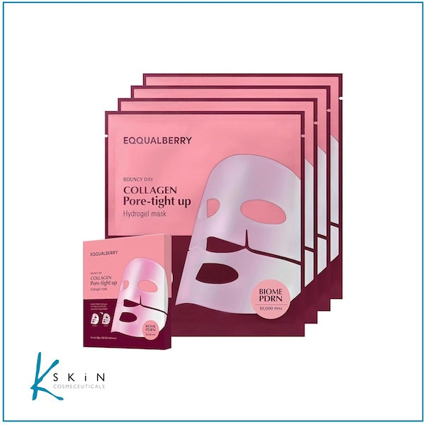 EQQUALBERRY Collagen Pore-tight up Hydrogel Mask (4 Pack) - www.Kskin.ie  