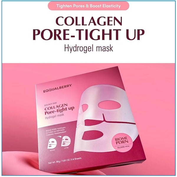 EQQUALBERRY Collagen Pore-tight up Hydrogel Mask (4 Pack)