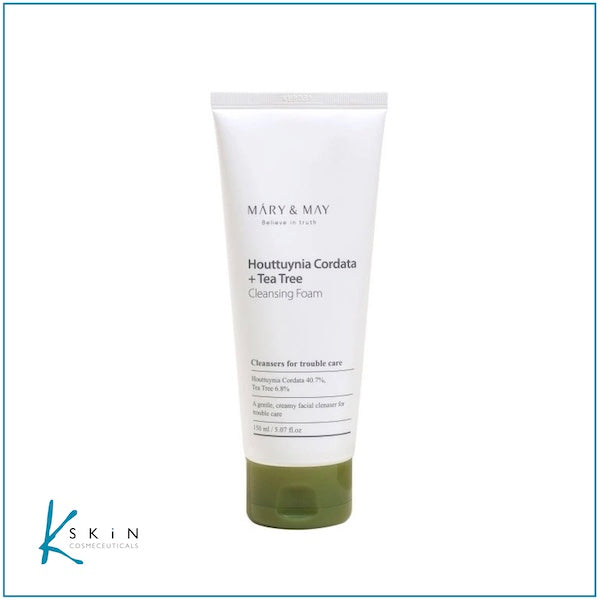 MARY & MAY Houttuynia Cordata + Tea Tree Cleansing Foam - www.Kskin.ie  