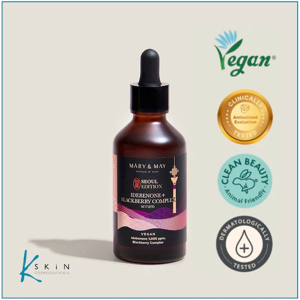 MARY & MAY Vegan Idebenone + Blackberry Complex Serum Seoul Edition (80ml) - www.Kskin.ie  