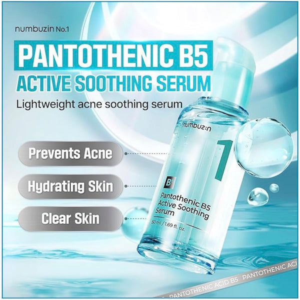 Numbuzin No.1 Pantothenic B5 Active Soothing Serum - www.Kskin.ie  