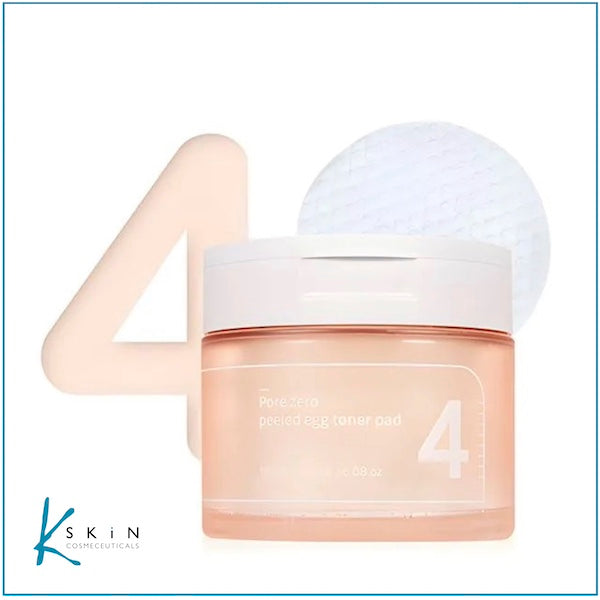 Numbuzin No.4 Pore Zero Peeled Egg Toner Pad - www.Kskin.ie  