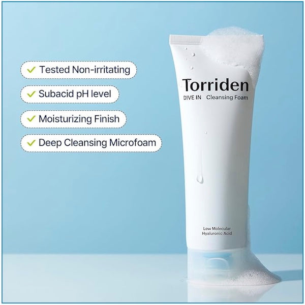 Torriden DIVE-IN Low Molecular Hyaluronic Acid Cleansing Foam 150ml